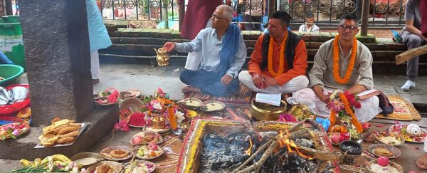 जहाज दुर्घटनापछि भीमेश्वरमा गरियो क्षमापूजा, प्रजिअको नेतृत्वमा भएको पूजाको प्रसाद राष्ट्रपति कार्यालयमा