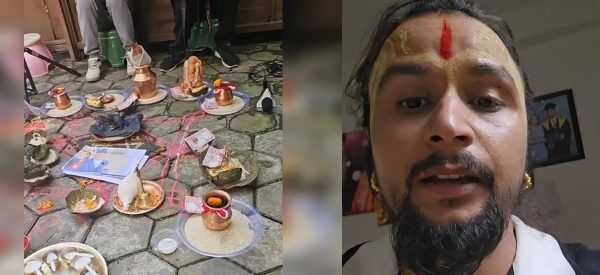 ओलीको फोटो राखेर अनुष्ठान गर्दैगर्दा पक्राउ परेका खतिवडाविरुद्ध साइबर अपराधको मुद्दा