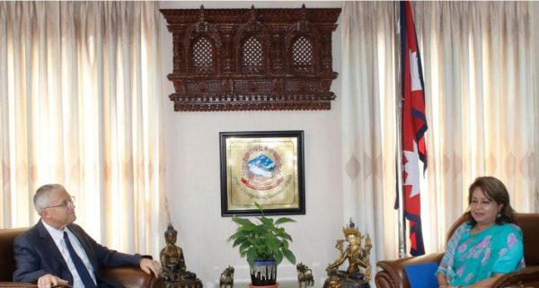 परराष्ट्रमन्त्री डा राणासँग युएइ र इजरायली राजदूतको शिष्टाचार भेट