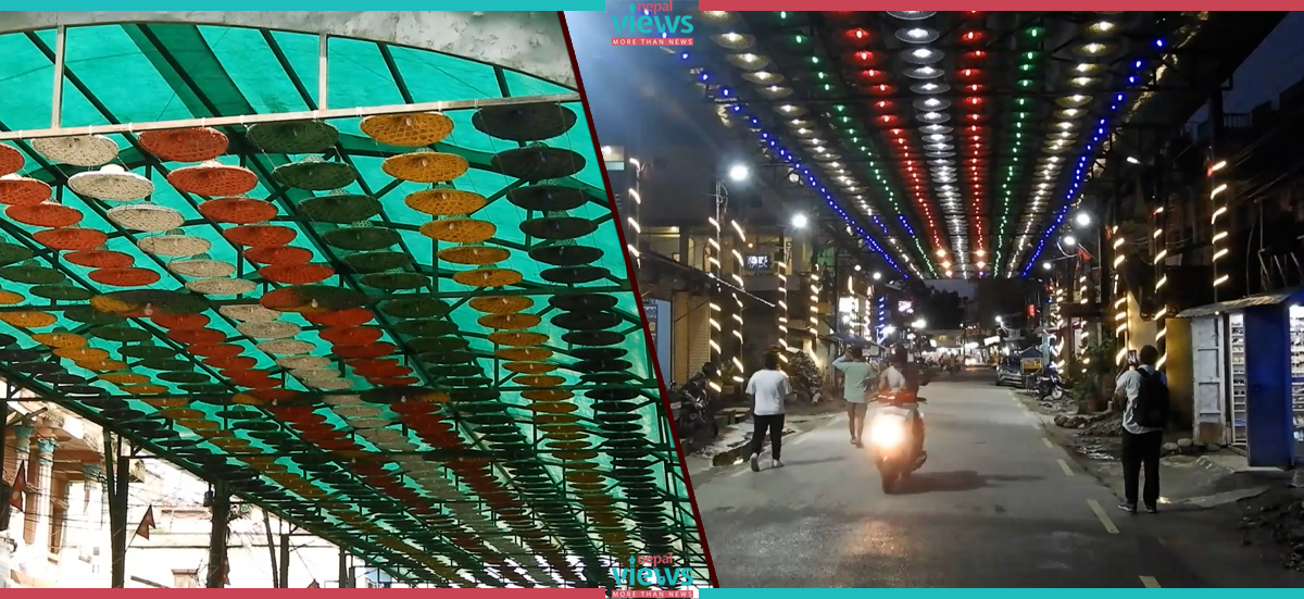 सौराहामा बन्यो थारु समुदायको छतिया स्ट्रिट