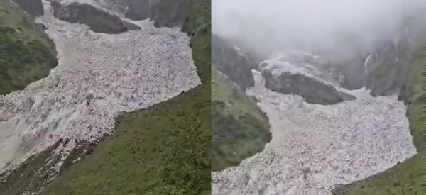 हिमपहिरोले थुनिएको बोक्से खोलाको पानी बग्न थाल्यो