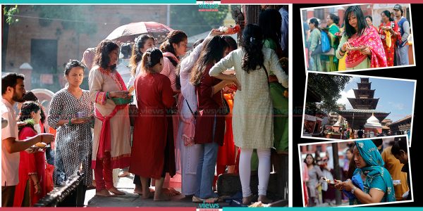 श्रावणको तेस्रो सोमबार : कुम्भेश्वर महादेवमा दर्शनार्थीको घुइँचो (तस्वीरहरू)