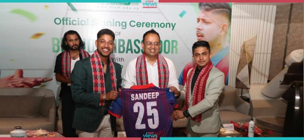 वृज इन्टरनेशनलको ब्रान्ड एम्बेसडरमा सन्दीप