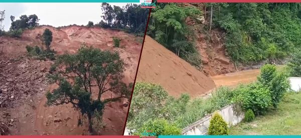 सिन्धुपाल्चोकको तिपेनीमा सुख्खा पहिरो, इन्द्रावती नदी थुनिएर एक्कासी बाढी आउनसक्ने