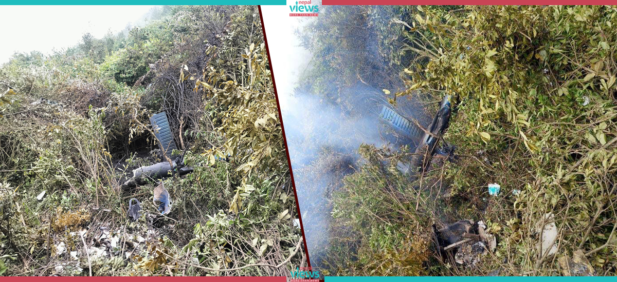 प्राधिकरण भन्छ : लेफ्ट टर्न गर्दा हेलिकोप्टर डाँडामा ठोक्कियो, रूट बाहिर जानु नै कमजोरी