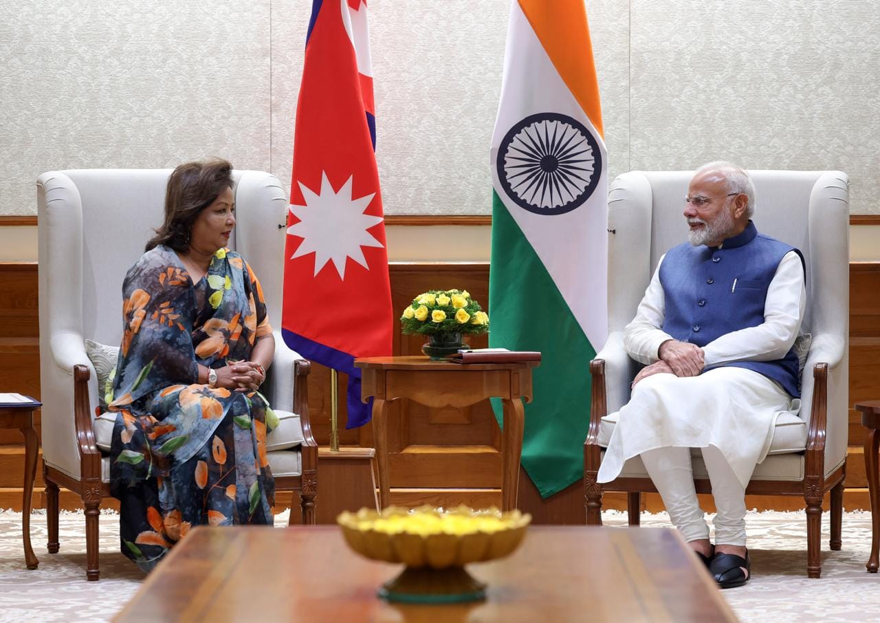 भारतका प्रधानमन्त्री मोदीसँग परराष्ट्रमन्त्री राणाको भेटवार्ता