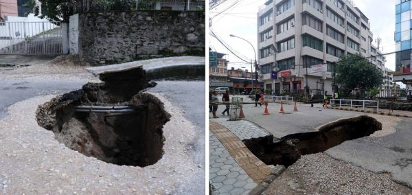 न्यूरोडको पीच रातारात टालेको सडक डिभिजनले बनाएन कमलादीको भ्वाङ, सडक आसपास जोखिम कायमै