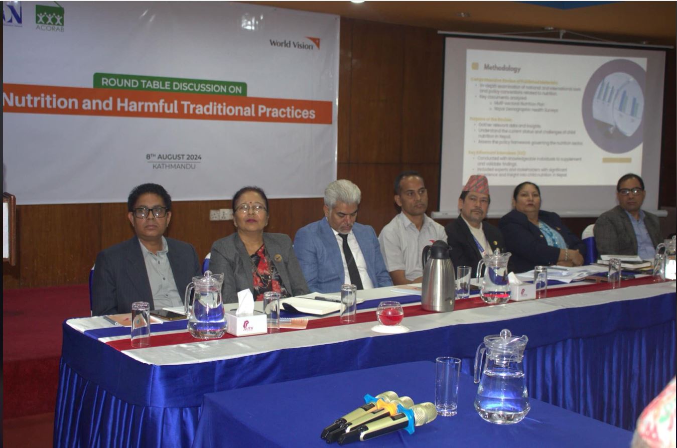 बालबालिकाको पोषणका लागि स्थानीय खानामा जोड दिनुपर्ने सरोकारवालाको जोड