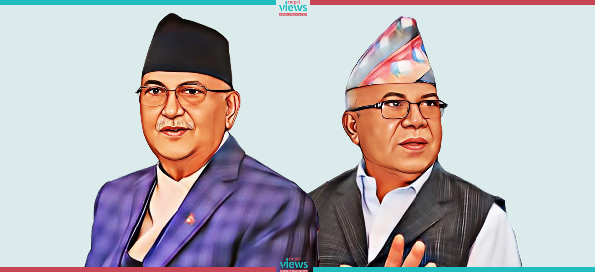 प्रधानमन्त्री ओली कमल कोइरालालाई श्रद्धाञ्जली दिन एकीकृत समाजवादीको कार्यालय जाँदै