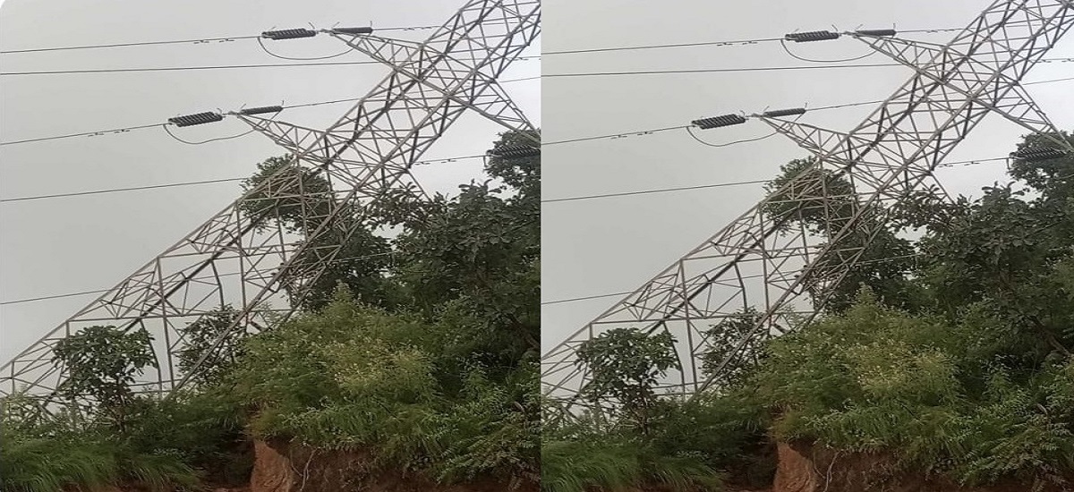 बर्दघाट–सर्दी १३२ केभी प्रसारण लाइनको टावर ढल्यो, होङ्सी सिमेन्टमा विद्युत् आपूर्ति बन्द