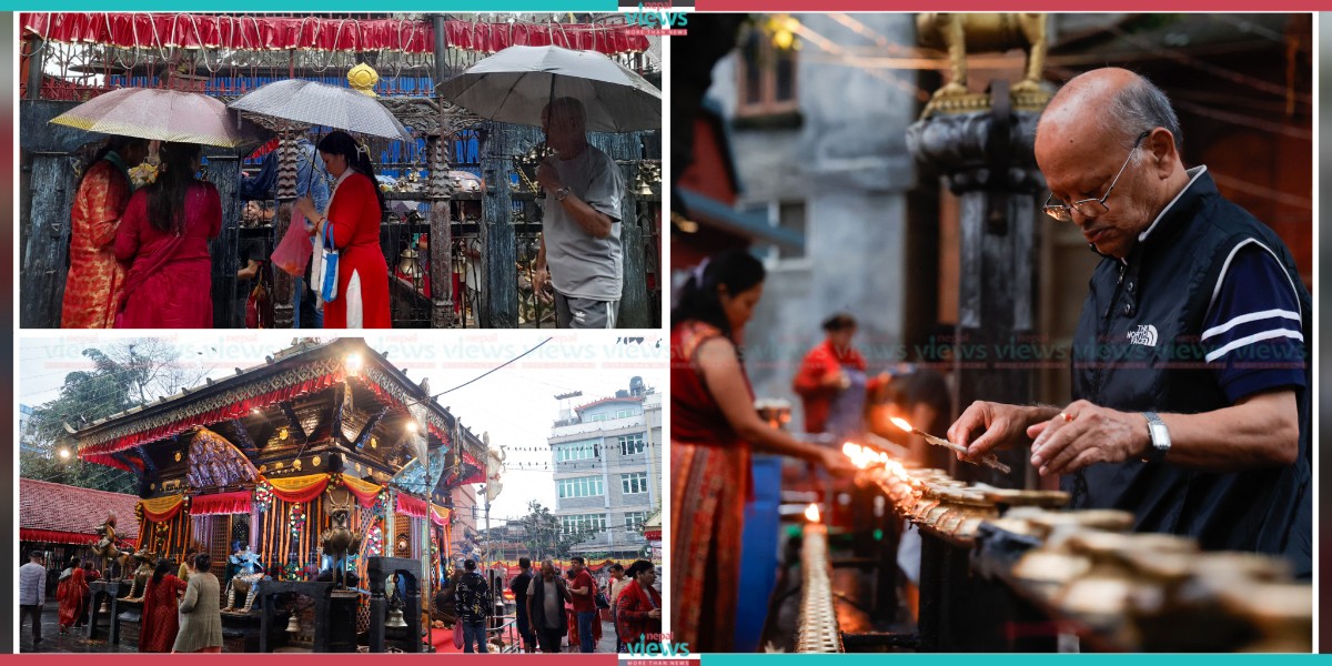आजदेखि नवरात्री सुरु : शक्तिपीठमा श्रद्धालुको घुइँचो (तस्वीरहरू)