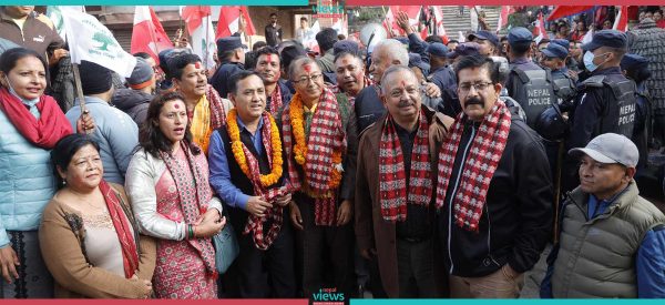 कीर्तिपुरको मेयरमा कांग्रेसबाट कृष्णमान डंगोलले दिए उम्मेदवारी (तस्वीरहरु)