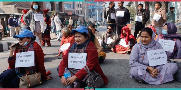 दुर्गा प्रसाईंलाई रिहा गर्न माग गर्दै माइतीघरमा प्रदर्शन (तस्वीरहरू)