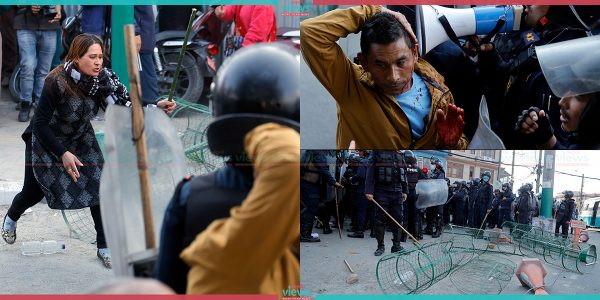 माइतीघरमा सहकारी पीडित र प्रहरीबीच झडप (तस्वीरहरू)