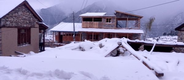 हुम्लामा बिहानैदेखि बाक्लो हिमपात