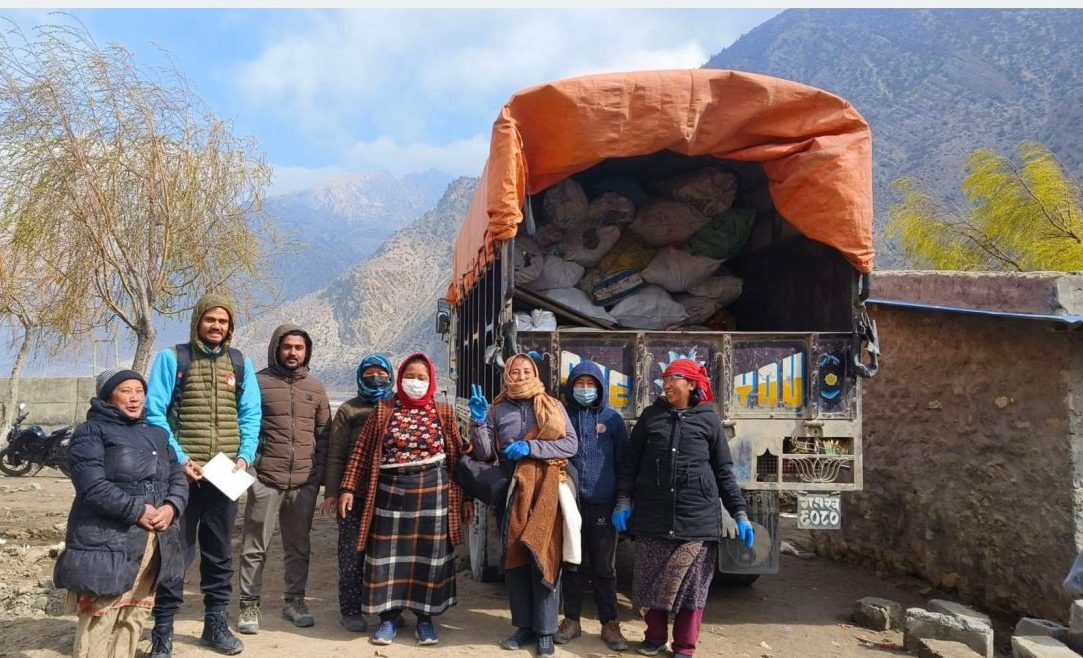 मुस्ताङमा सिसा, धातु र प्लास्टिकजन्य फोहर व्यवस्थापन अभियान
