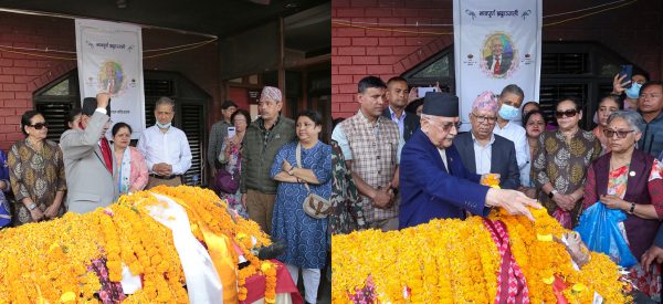 प्रधानमन्त्री ओली र प्रचण्डले दिए कोइरालालाई श्रद्धाञ्जली