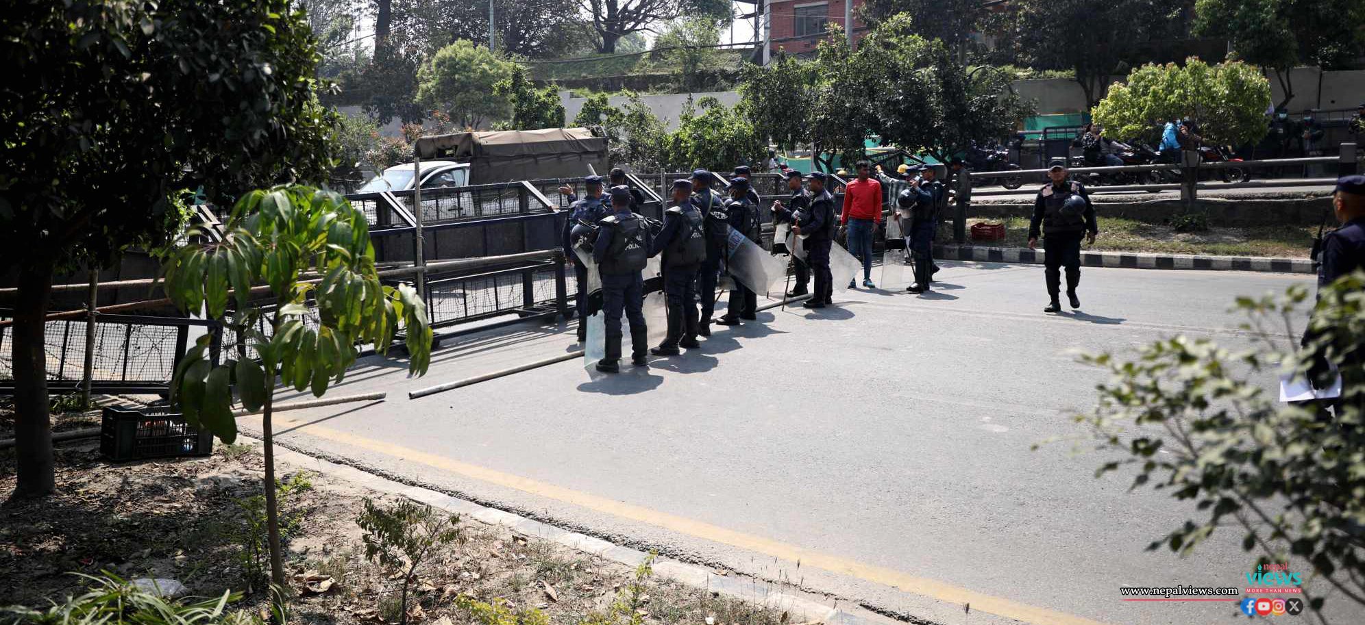 उपत्यकाका प्रमुख चोकहरूमा प्रहरीको बाक्लो तैनाथी