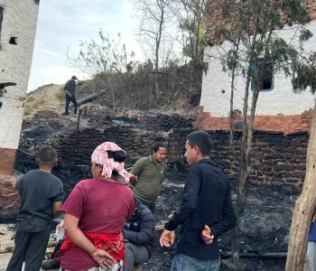 भोजपुरमा आगलागीबाट १७ घर, ८ पाली र १० गोठ नष्ट