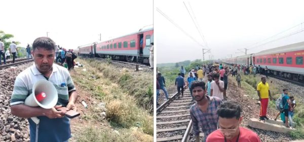 उडिसामा रेलका डिब्बाहरू पटरीबाट खस्यो (भिडिओ)