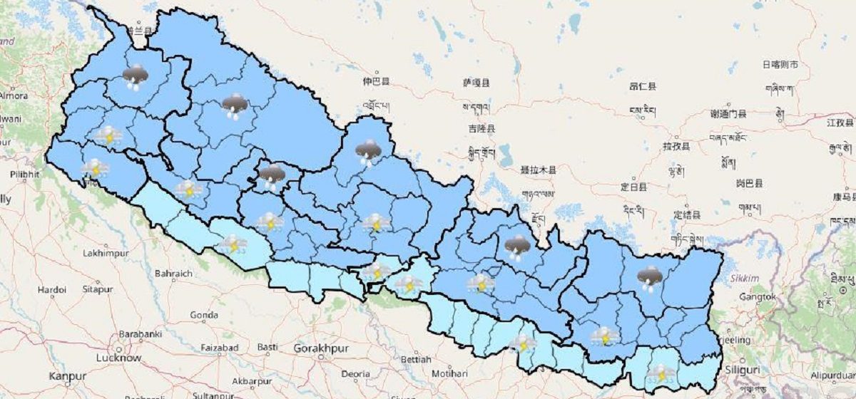 आजको मौसम : यी तीन प्रदेशको थोरै स्थानमा हल्कादेखि मध्यम वर्षा