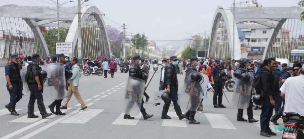 राप्रपाको प्रदर्शनलाई लिएर बिजुलीबजारलगायत क्षेत्रमा सुरक्षा व्यवस्था कडा (तस्वीरहरू)