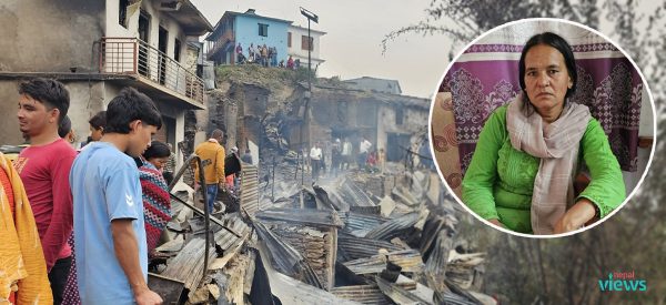 जयगढको भीषण आगलागी : निर्मलाको घर भत्काउँदा जोगियो ३५ परिवारको बास