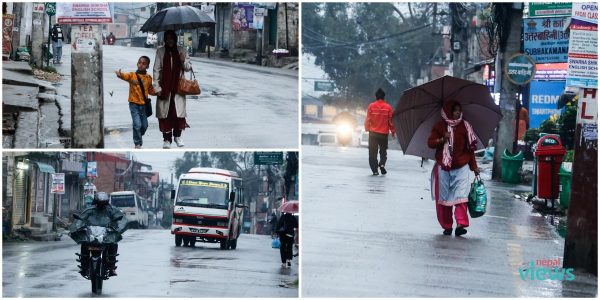 काठमाडौं उपत्यकामा हावाहुरी र चट्याङसहित वर्षा (तस्वीरहरू)