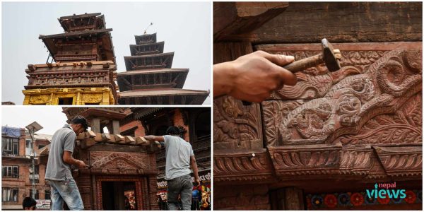 बिस्काः जात्राका लागि रथ निर्माण अन्तिम चरणमा (तस्वीरहरू)