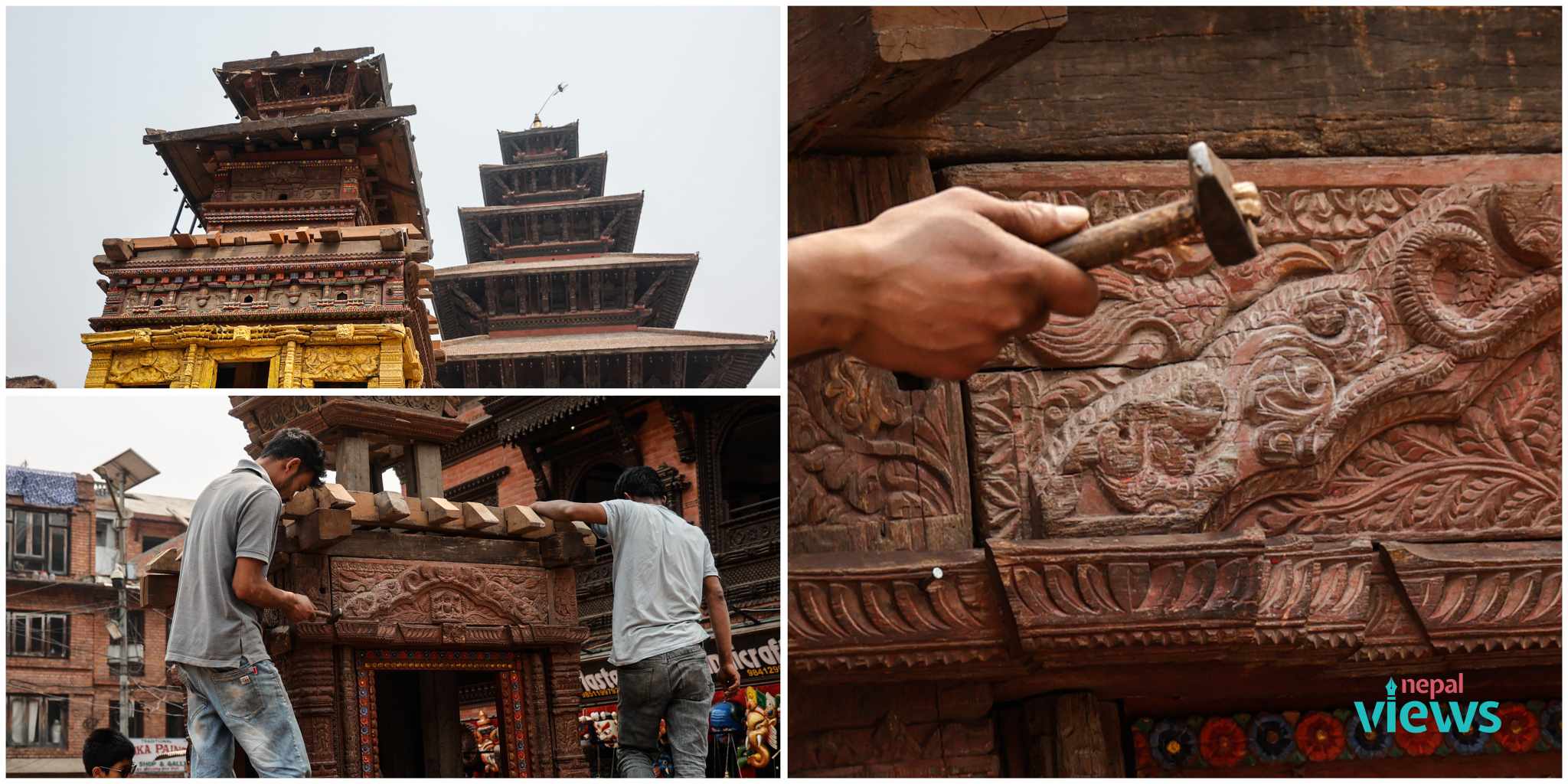 बिस्काः जात्राका लागि रथ निर्माण अन्तिम चरणमा (तस्वीरहरू)