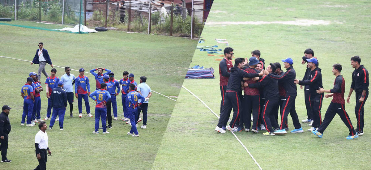 खेल रद्द हुँदा नेपालको निराशा, अफगानिस्तानलाई उत्साह (तस्वीरहरू)