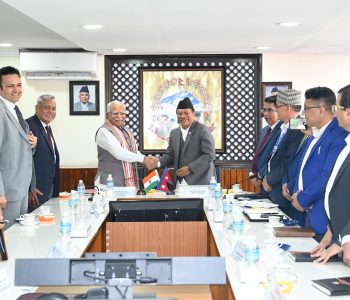 भारतका ऊर्जामन्त्री खट्टरले भेटे उपप्रधानमन्त्री सिंह