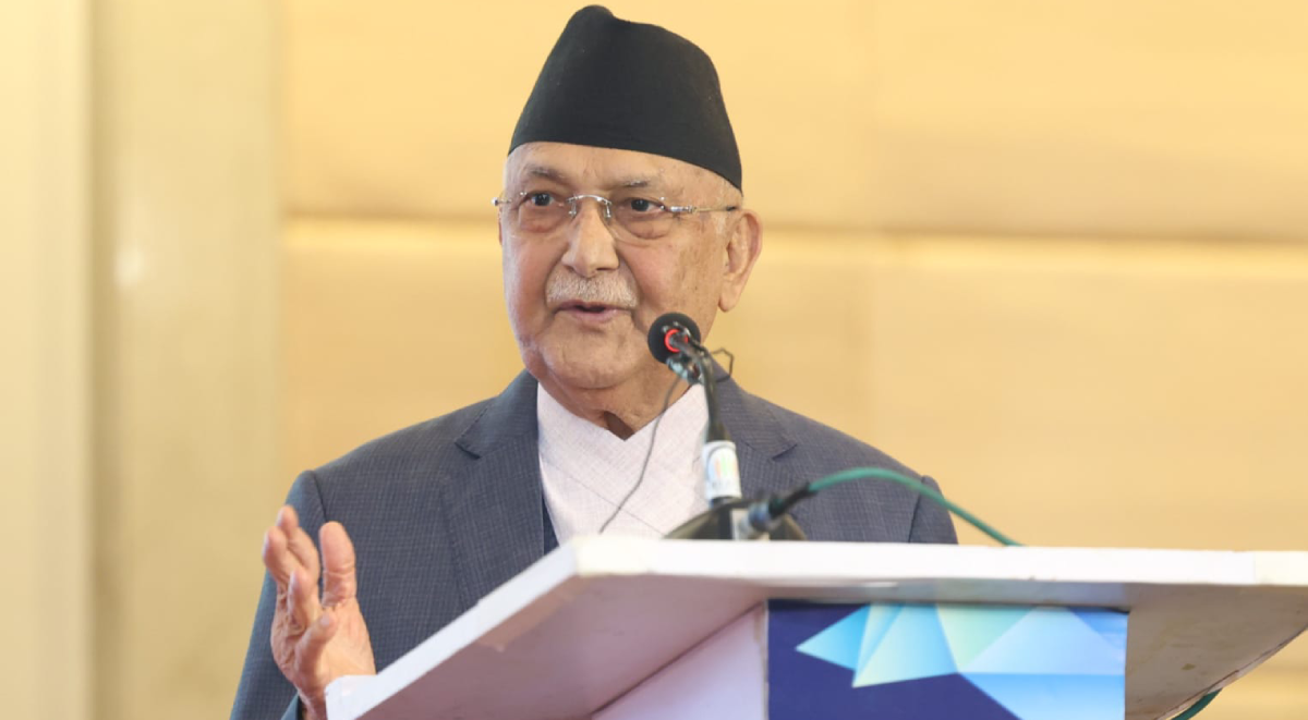 हिमालयन संवादमा प्रधानमन्त्री ओली : नेपालको विकासलाई इतिहासदेखि नै पछाडि पारियो