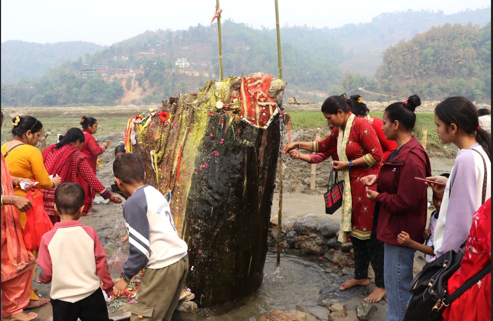 रूखको ठुटोबाट पानी आएको भन्दै स्थानीय चकित