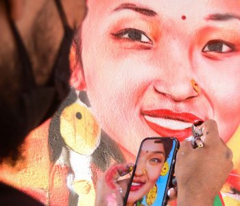 पद्मकन्याको भित्तामा महानगरको मुराल (तस्वीरहरू)