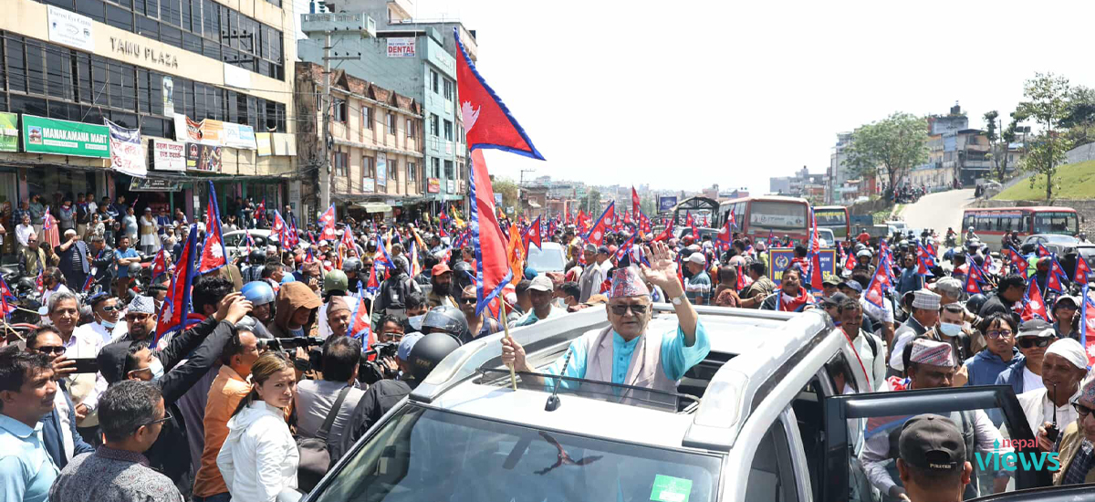 काठमाडौंमा राजावादीको मोटरसाइकल र्‍याली (तस्वीरहरू)