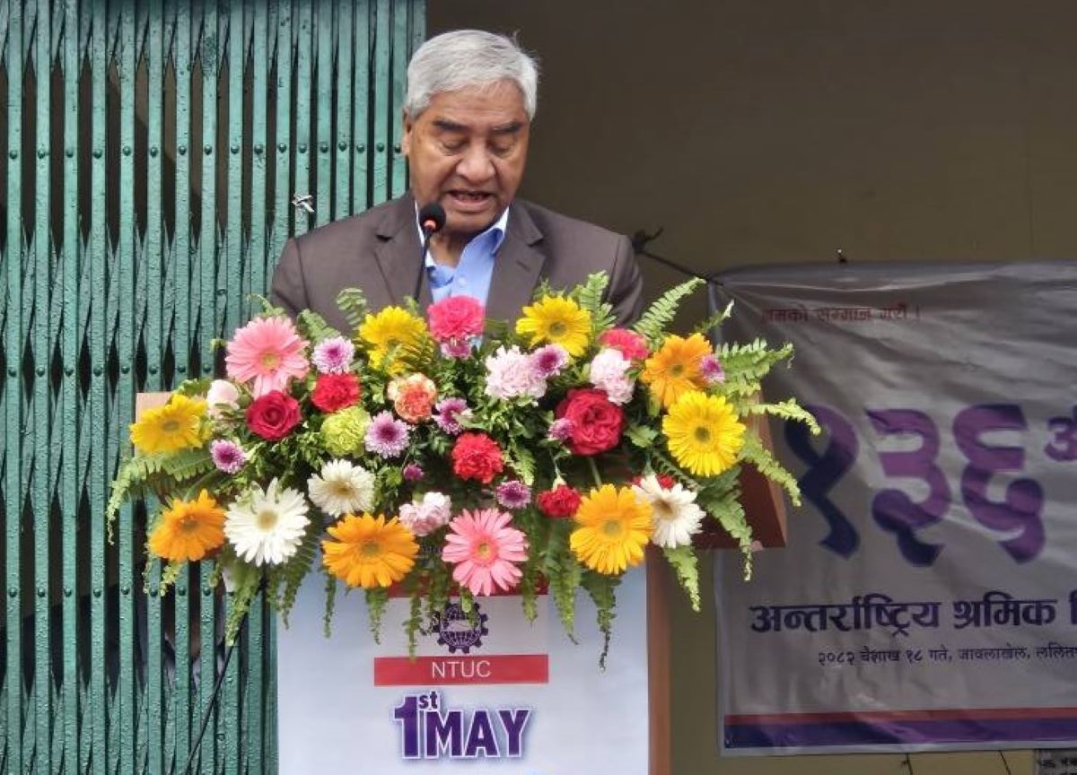 असंगठित श्रमिकलाई पनि सामाजिक सुरक्षा कोषमा ल्याउनुपर्छ : देउवा