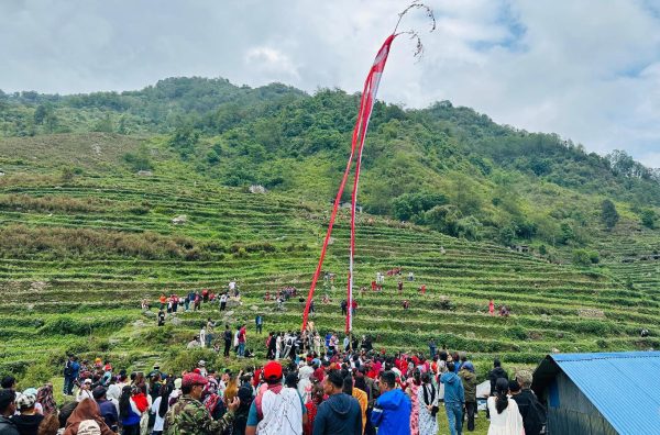 म्याग्दीमा भूमेपूजापछि ‘लिङ्गो जुधाउने’ अनौठो परम्परा