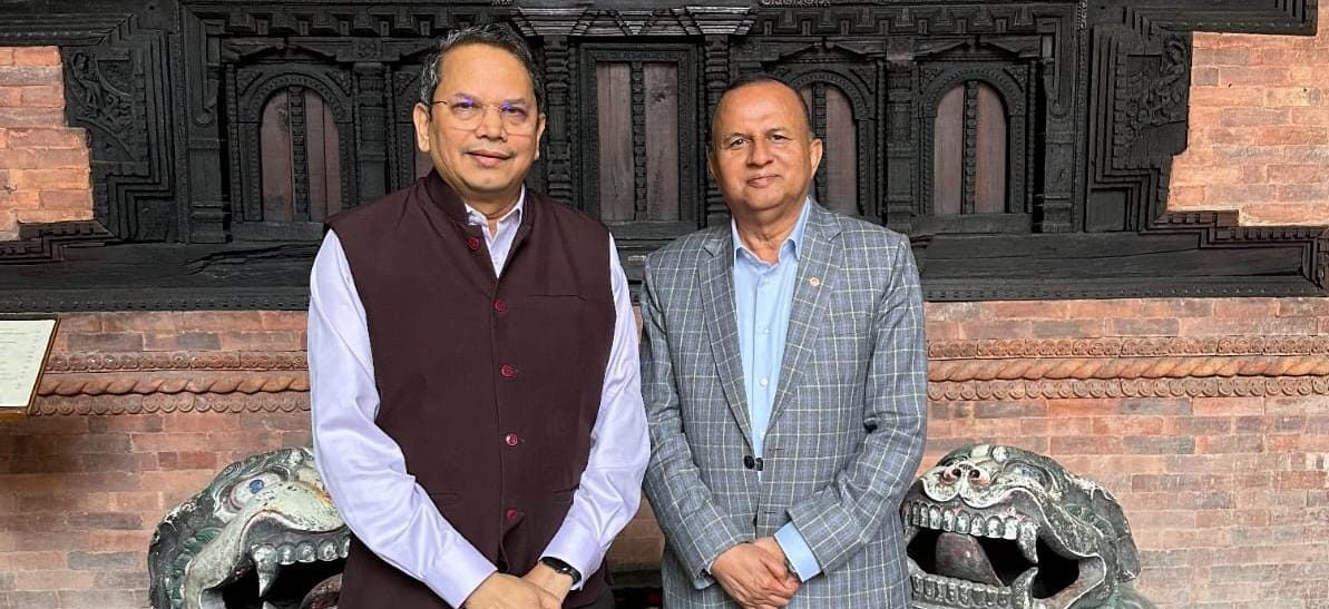 एमाले महासचिव पोखरेल र भाजपा विदेश विभाग प्रमुखबीच भेट