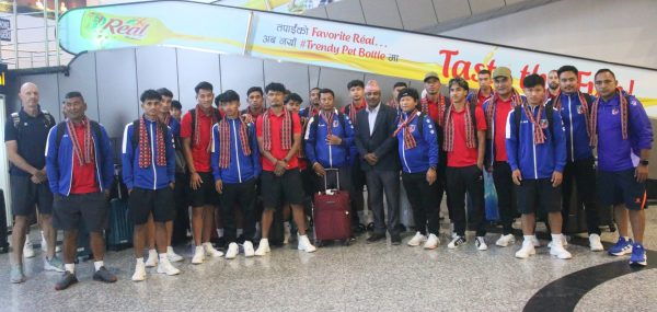हङकङ र लाओसविरुद्धको खेल खेलेर स्वदेश फर्कियो नेपाली फुटबल टोली