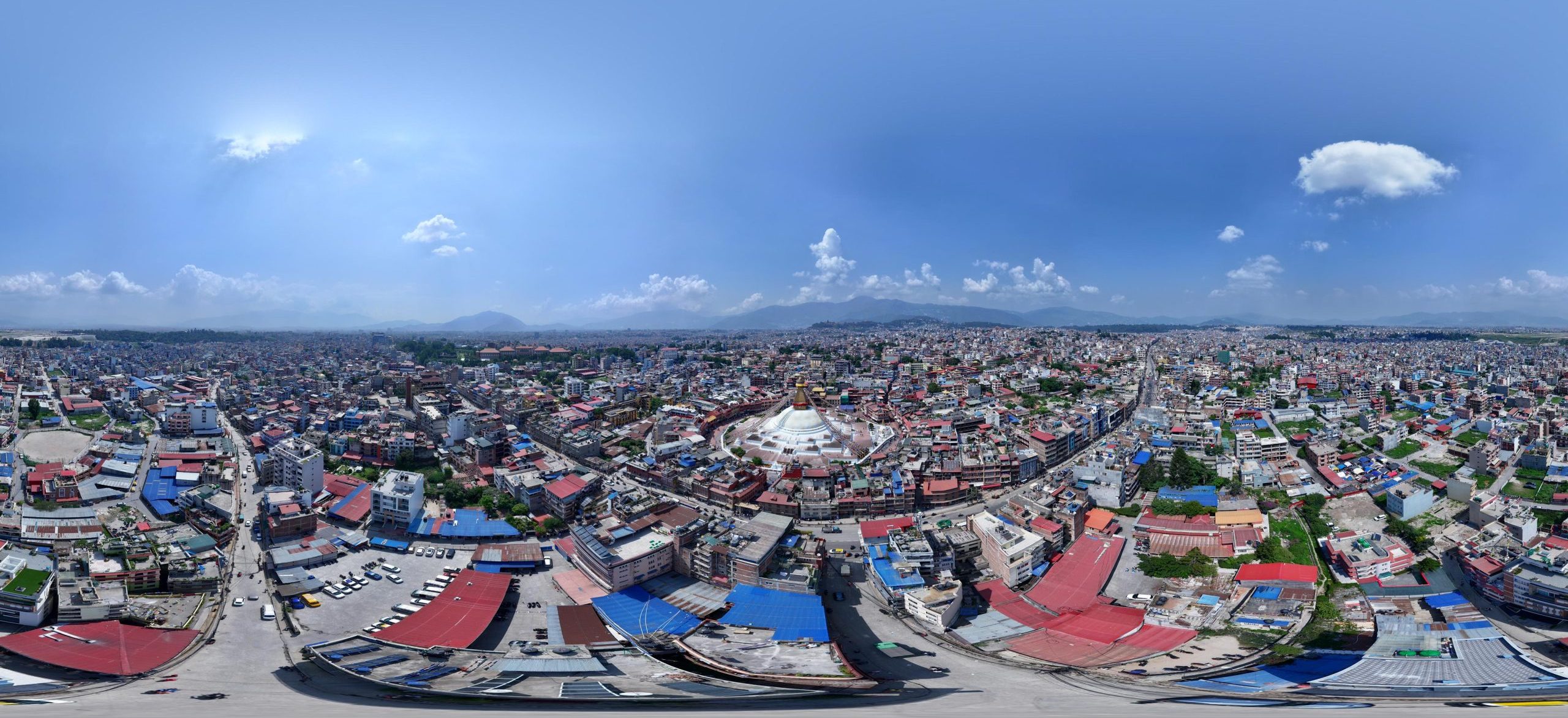 आकाशबाट यस्तो देखियो बौद्धनाथ (तस्वीरहरू)