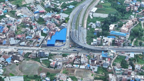 आकाशबाट देखिएको बलम्बु फ्लाइओभर (तस्वीरहरू)