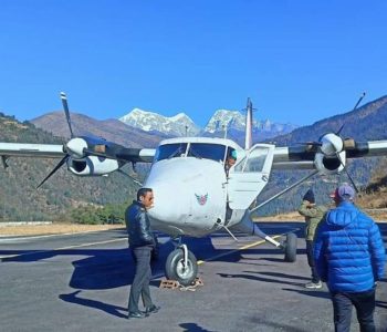 सोलुखुम्बुको फाप्लु विमानस्थलमा १७ दिनपछि उडान