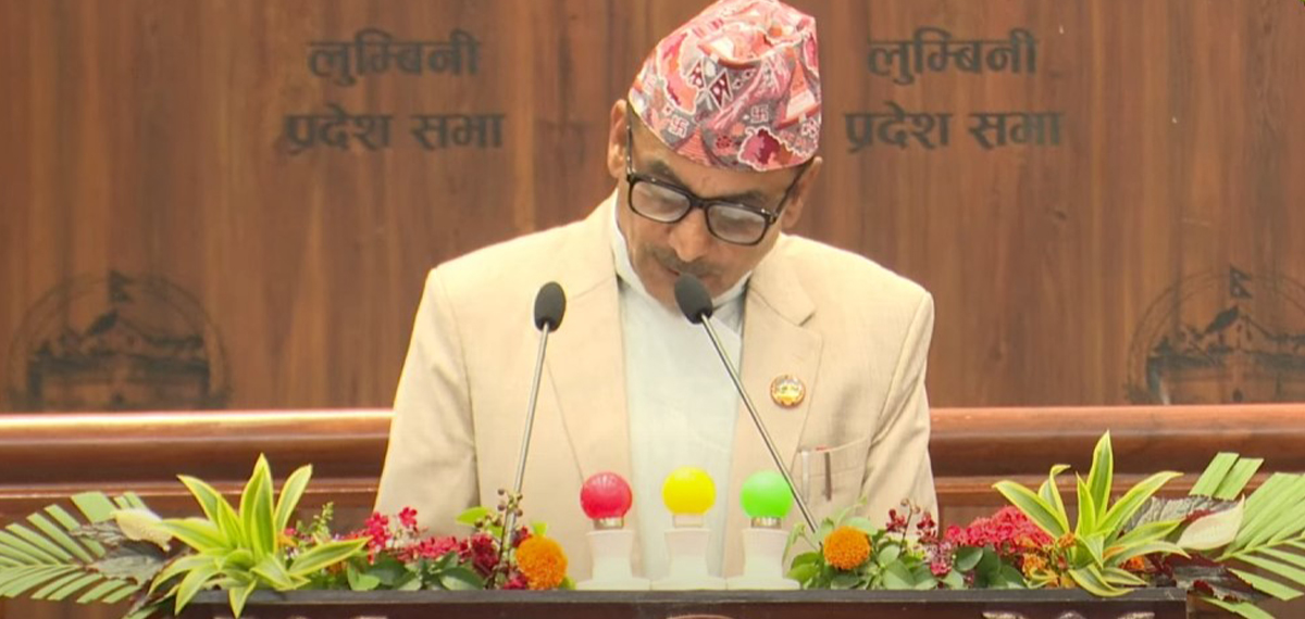 मुख्यमन्त्रीसँग मन्त्री असन्तुष्ट भएपछि ढिलागरी सुरु भयो लुम्बिनीमा बजेट भाषण