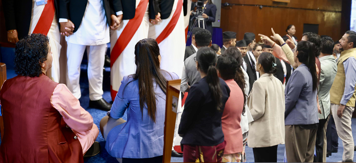 उठ्दै, बस्दै रास्वपाको विरोध (तस्वीरहरू)