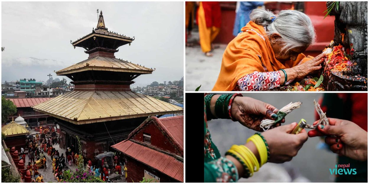 आज साउनको पहिलो सोमबार, शिवालयमा दर्शनार्थीको घुइँचो (तस्वीरहरु)