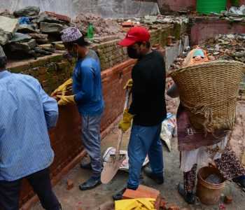 काठमाडौं महानगरको वडा २६ मा ऐतिहासिक गा:हिटी पुनर्निर्माण कार्य जारी (तस्वीरहरु)